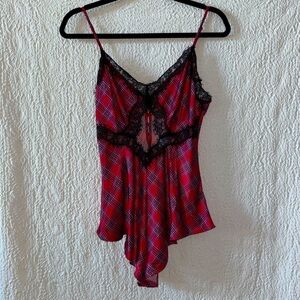 Victoria's Secret Satin Eyelash Lace-Trim Romper